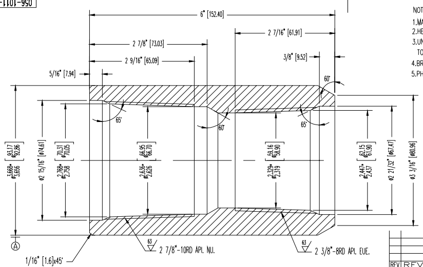 Convert coupling and crossover joint